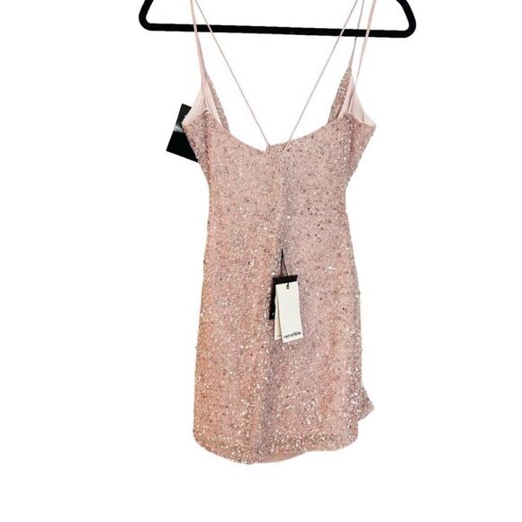Retrofete Mich Embellished Party Celebrity Sequin Mini Dress Pink Size M NWT - Picture 9 of 13